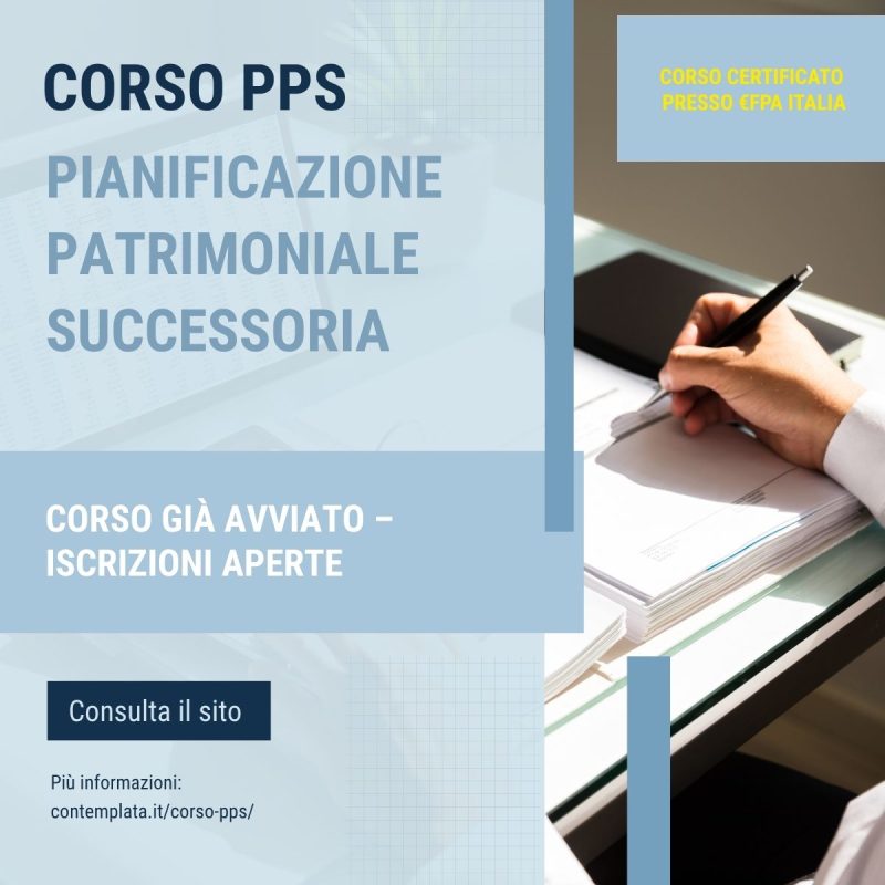Corso PPS (Pianificazione Patrimoniale e Successoria)